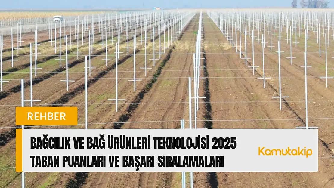Bağcılık ve Bağ Ürünleri Teknolojisi (2 Yıllık) Taban Puanları ve Başarı Sıralamaları Güncellendi!