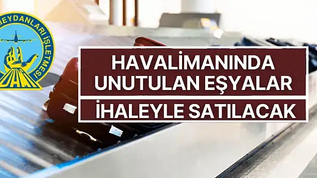 Trabzon Havalimanı'nda Unutulan Eşyalar İhaleyle Satılacak