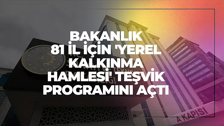Sanayi Bakanlığı, 81 İl İçin 'Yerel Kalkınma Hamlesi' Teşvik Programını Açtı